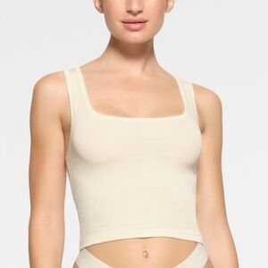 Skims Cotton Rib Tank | Bone